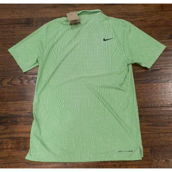 Nike Dri-Fit ADV Men's Green Golf Short Sleeve Shirt Polo Size Small NWT - Picture 2 of 2